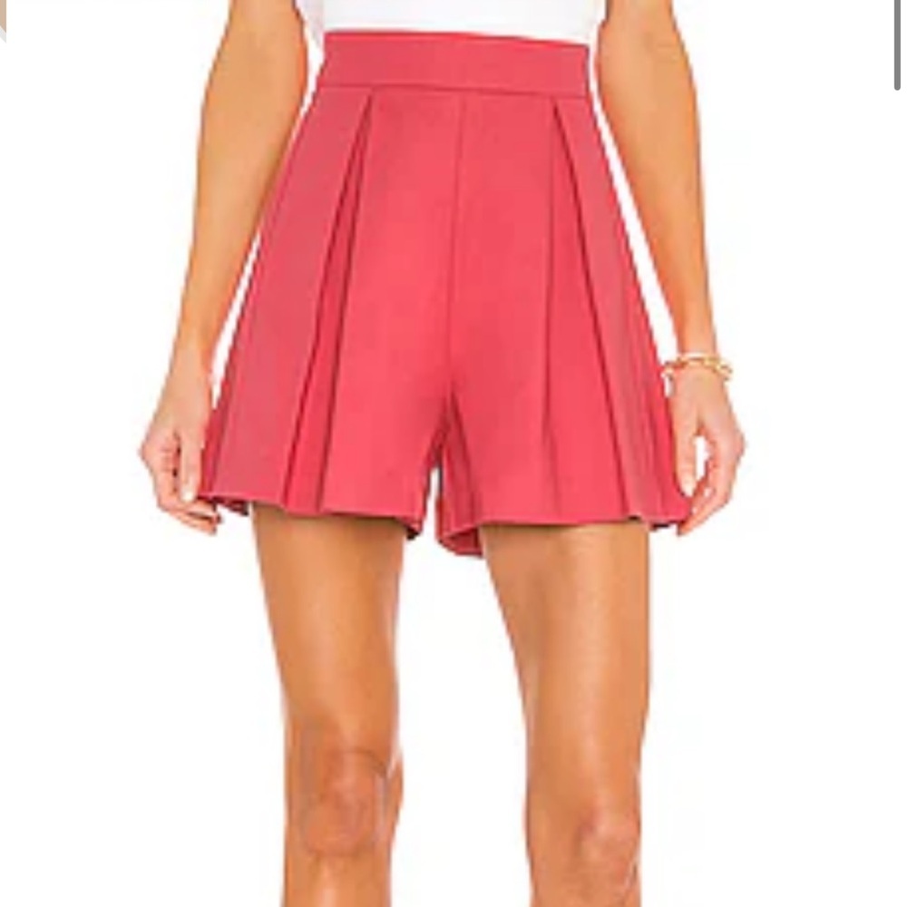 IORANE Printed Elephants Pleated Front Shorts in Pink sz XS